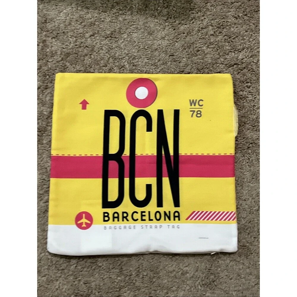 Pillow Barcelona BCN Airport 16Inch